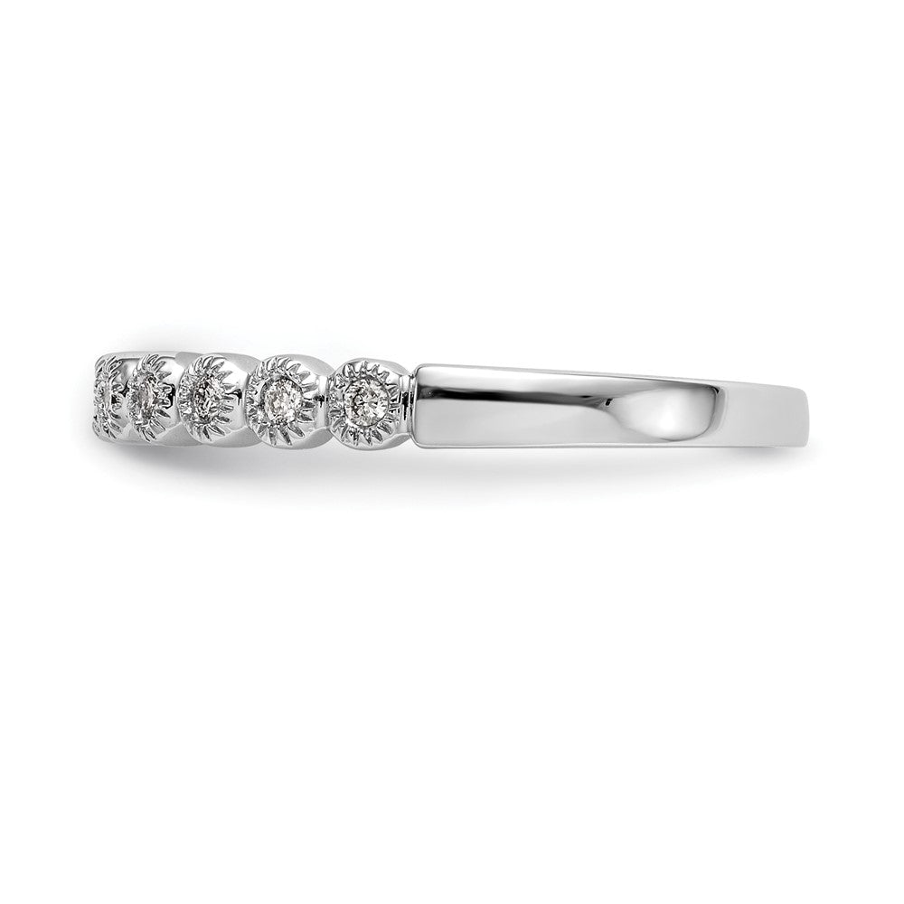 14K Weißgold Ehering für Damen mit natürlichen Diamanten, 0,1 ct Gesamtgewicht