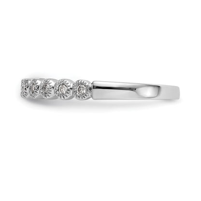 14K Weißgold Ehering für Damen mit natürlichen Diamanten, 0,1 ct Gesamtgewicht