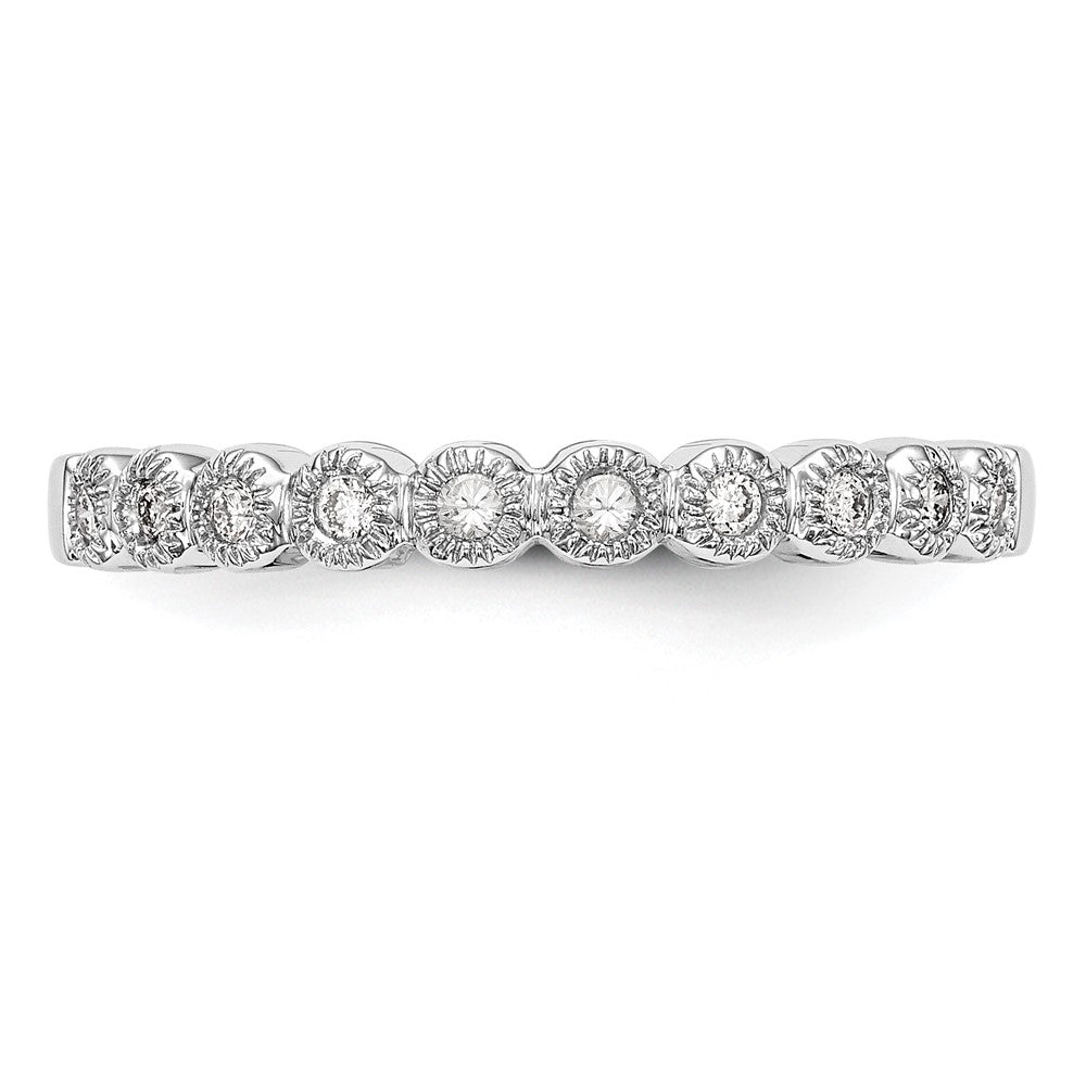 14K Weißgold Ehering für Damen mit natürlichen Diamanten, 0,1 ct Gesamtgewicht