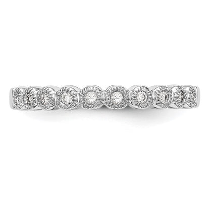 14K Weißgold Ehering für Damen mit natürlichen Diamanten, 0,1 ct Gesamtgewicht