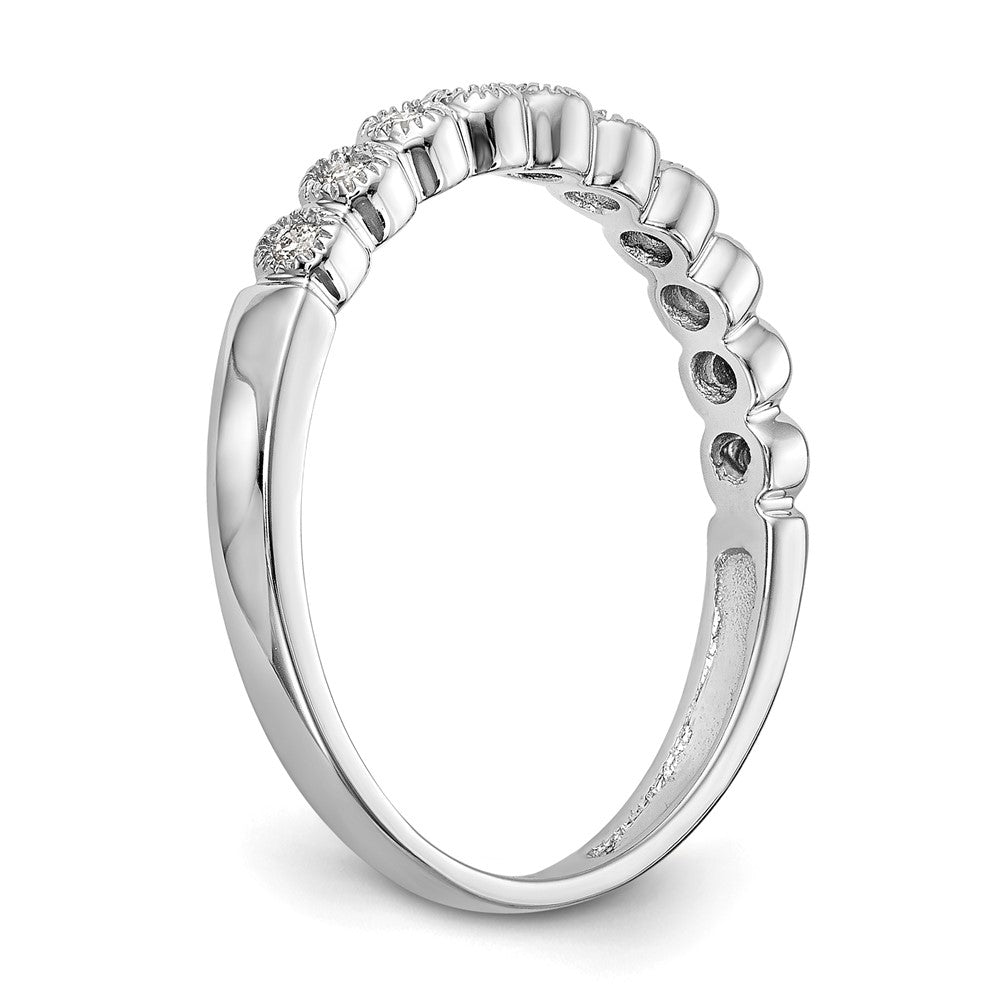 14K Weißgold Ehering für Damen mit natürlichen Diamanten, 0,1 ct Gesamtgewicht