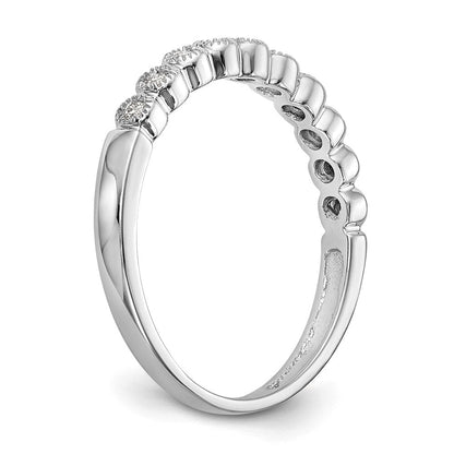 14K Weißgold Ehering für Damen mit natürlichen Diamanten, 0,1 ct Gesamtgewicht
