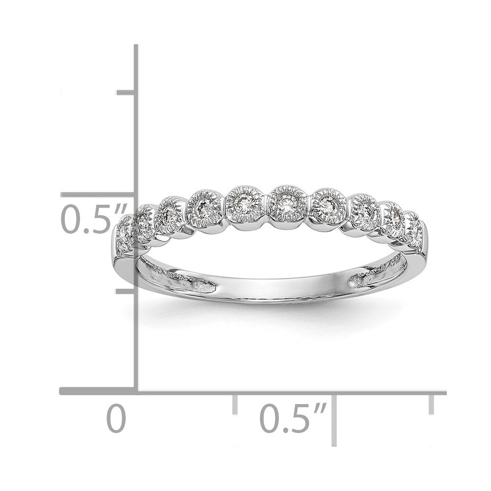 14K Weißgold Ehering für Damen mit natürlichen Diamanten, 0,1 ct Gesamtgewicht