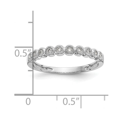 14K Weißgold Ehering für Damen mit natürlichen Diamanten, 0,1 ct Gesamtgewicht