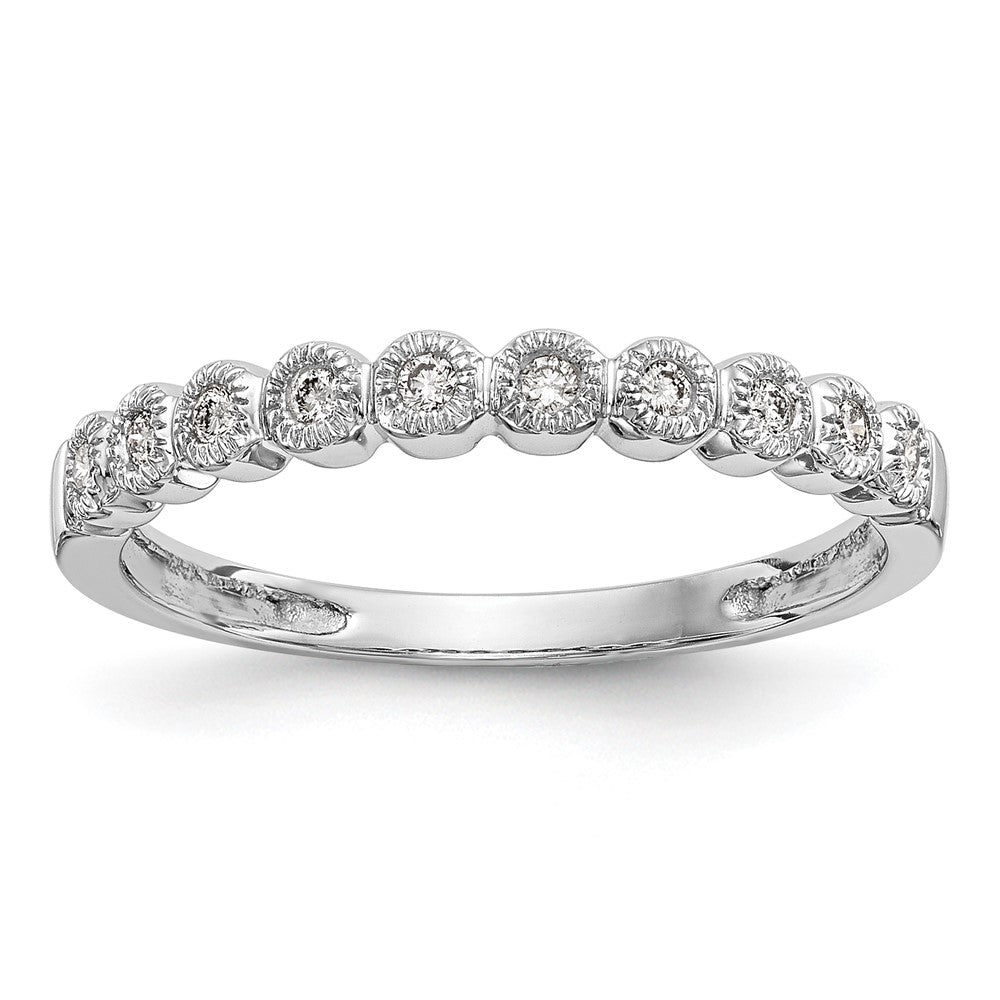 14K Weißgold Ehering für Damen mit natürlichen Diamanten, 0,1 ct Gesamtgewicht