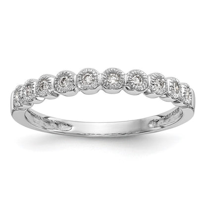 14K Weißgold Ehering für Damen mit natürlichen Diamanten, 0,1 ct Gesamtgewicht