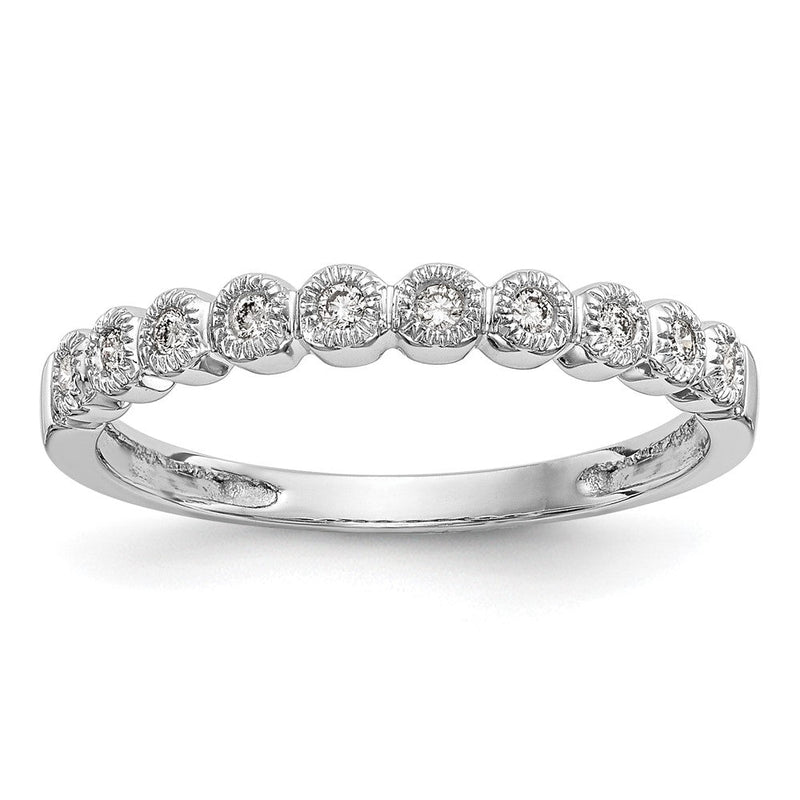 14K Weißgold Ehering für Damen mit natürlichen Diamanten, 0,1 ct Gesamtgewicht
