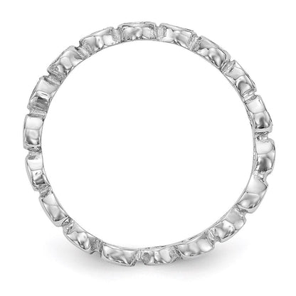 14K Weißgold Diamantring