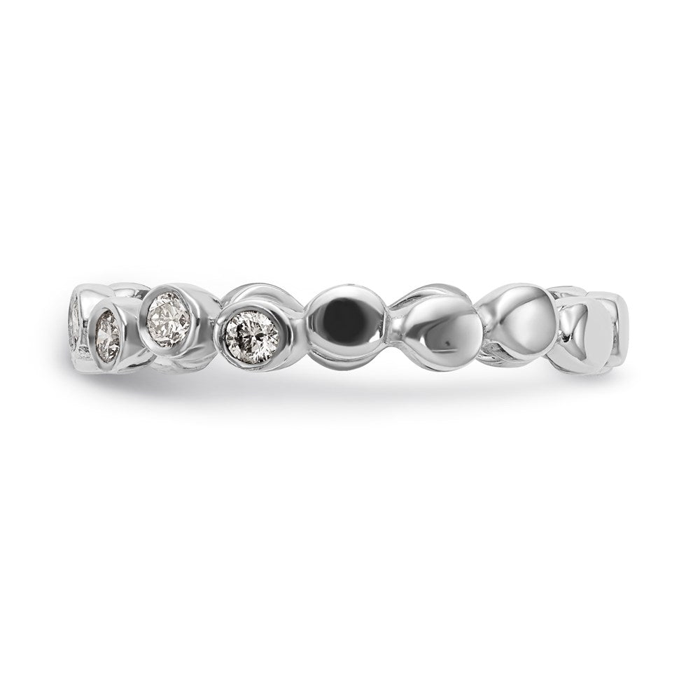 14K Weißgold Diamantring
