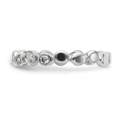 14K Weißgold Diamantring
