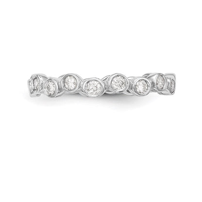 14K Weißgold Diamantring
