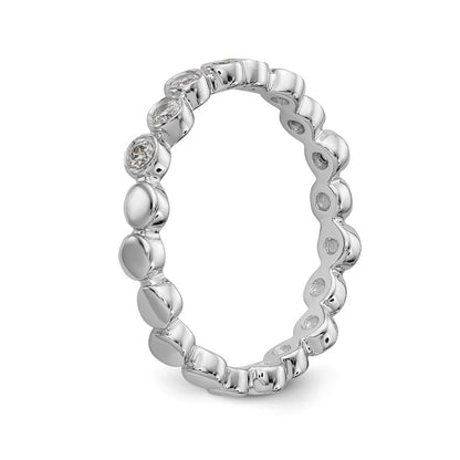 14K Weißgold Diamantring