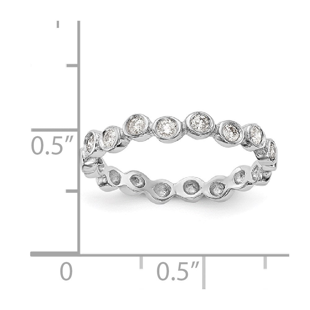14K Weißgold Diamantring
