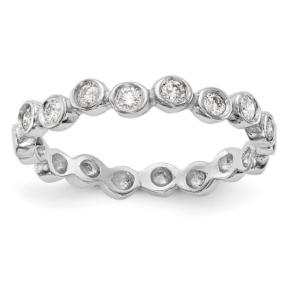 14K Weißgold Diamantring