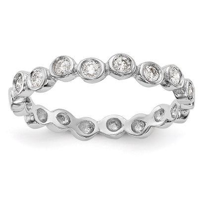 14K Weißgold Diamantring