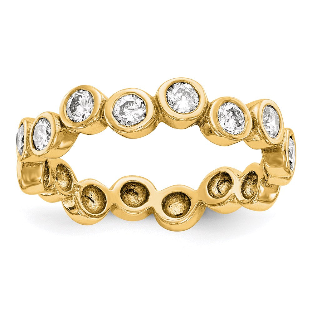 14K Gelbgold Ring mit echten Diamanten