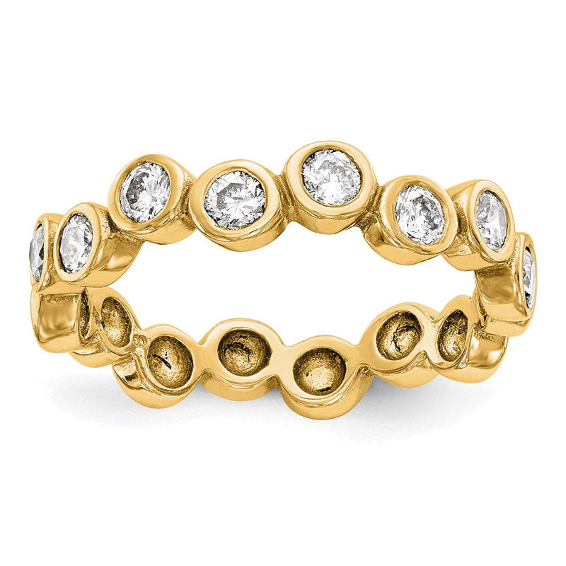 14K Gelbgold Ring mit echten Diamanten