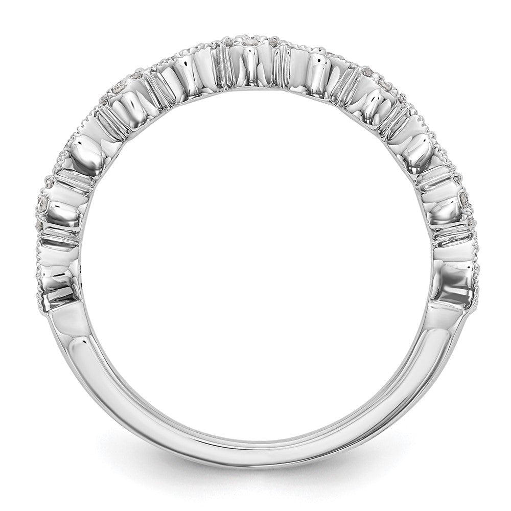 14K Weißgold Ehering mit natürlichen Diamanten