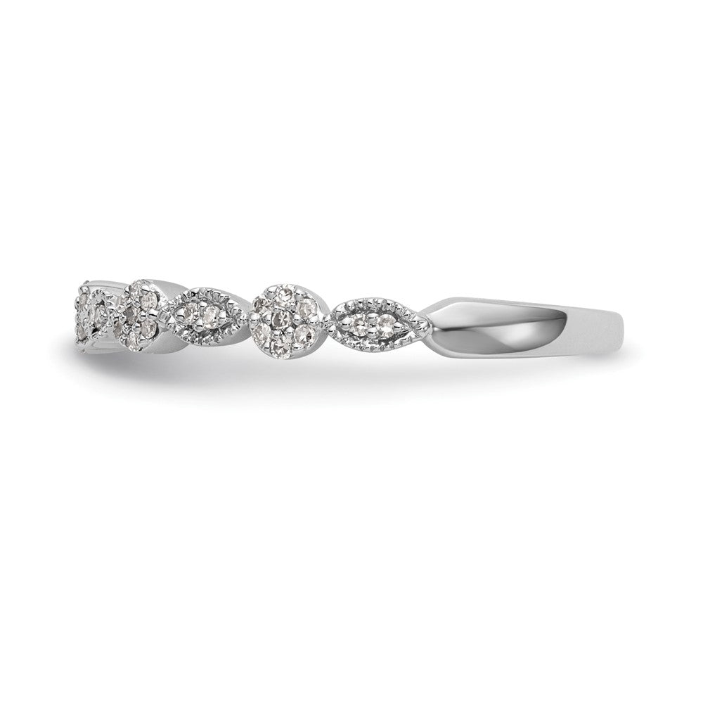 14K Weißgold Ehering mit natürlichen Diamanten