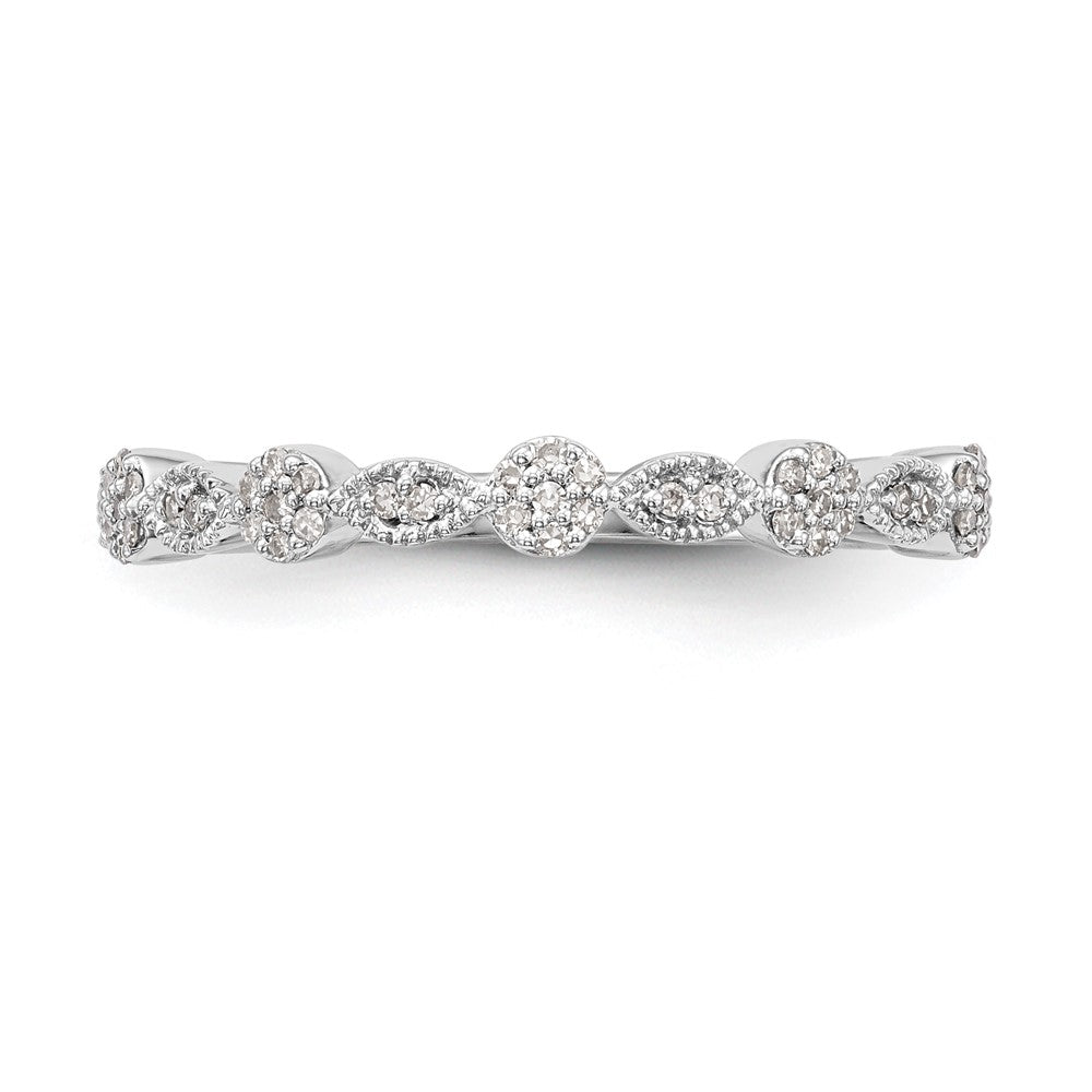 14K Weißgold Ehering mit natürlichen Diamanten