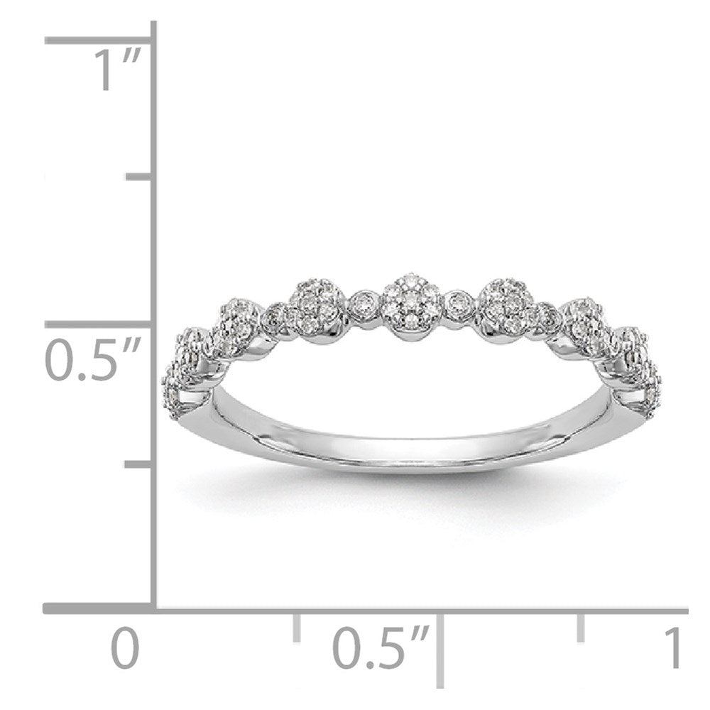 14K Weißgold Ehering mit natürlichen Diamanten