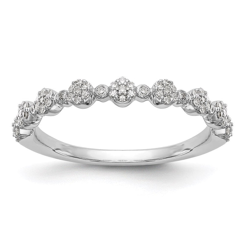 14K Weißgold Ehering mit natürlichen Diamanten