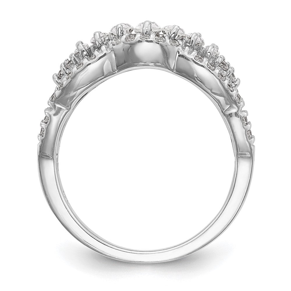 14K Weißgold Ehering mit natürlichen Diamanten