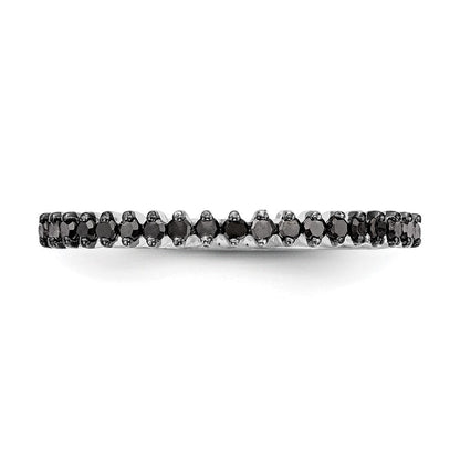14K Weißgold Blau Diamant Ring