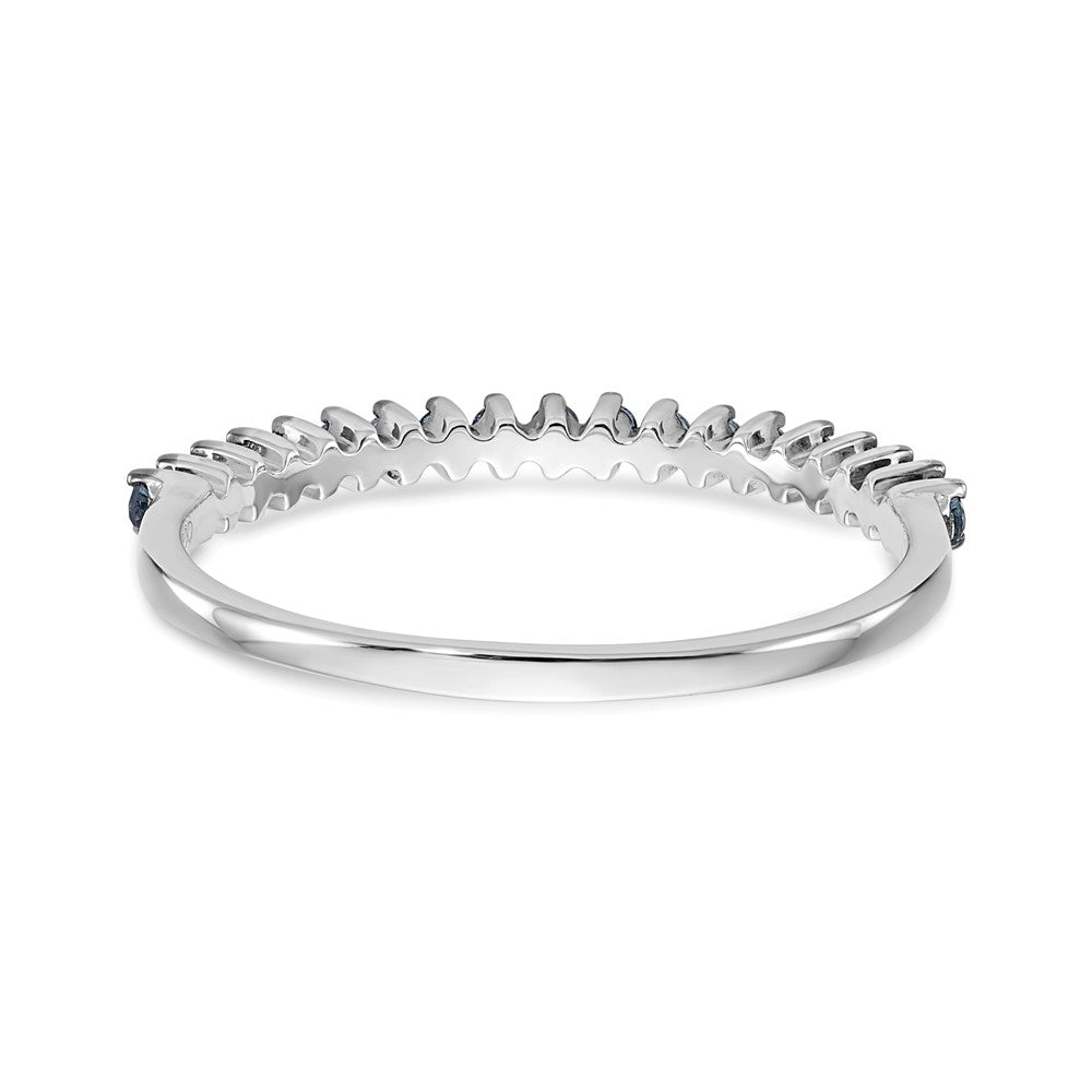 10K Weißgold Blau Diamant Ring
