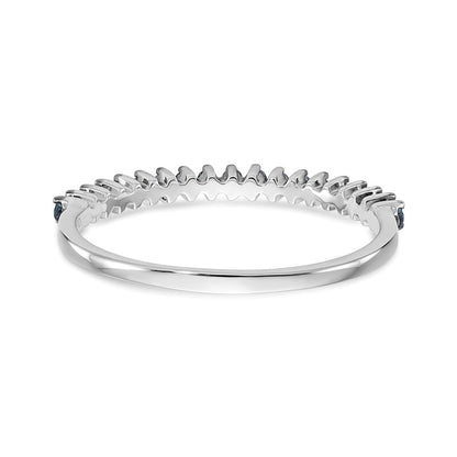 14K Weißgold Blau Diamant Ring