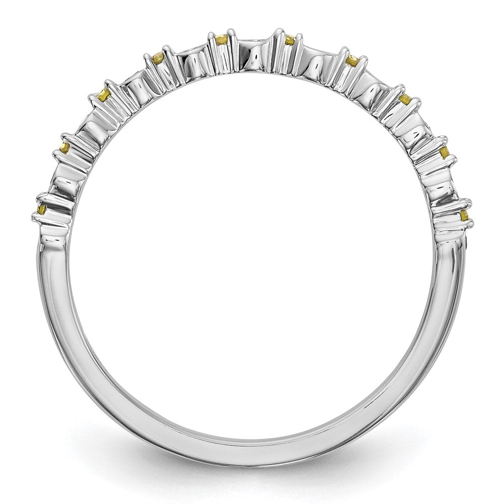 14K Weißgold Gelb Diamant Ring