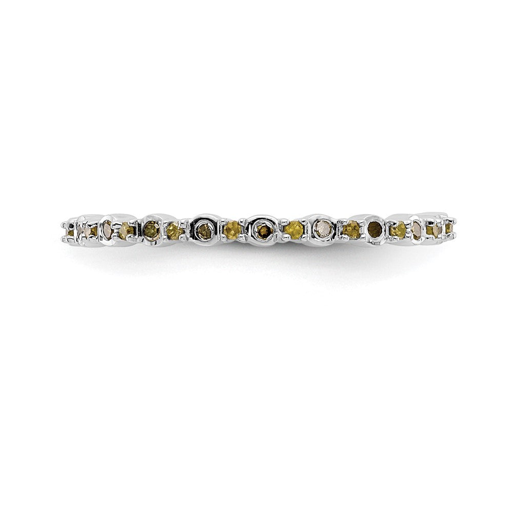14K Weißgold Gelb Diamant Ring