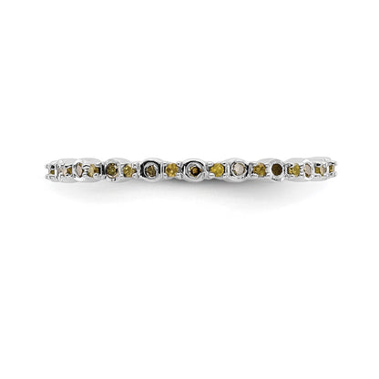 14K Weißgold Gelb Diamant Ring