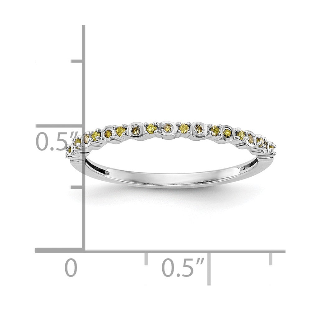 14K Weißgold Gelb Diamant Ring