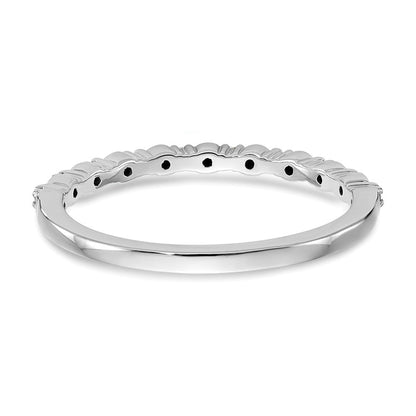 585 Weißgold Ring mit schwarzen und weißen natürlichen Diamanten