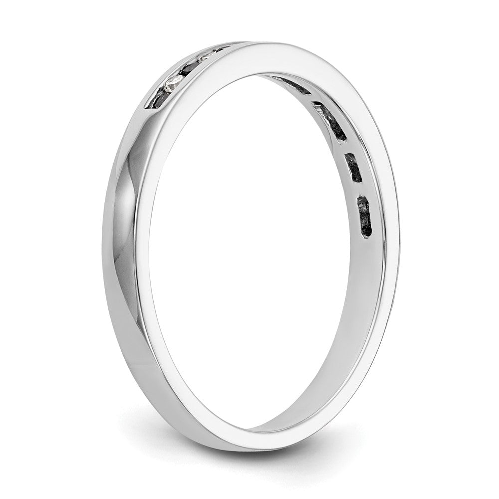 14K Weißgold Ring mit schwarzen und weißen echten Diamanten