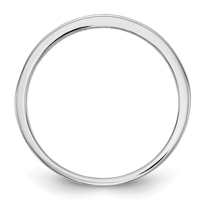 14K Weißgold 1/4 Karat Blau Diamant Komplett Kanalfassung Ring
