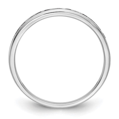 14K Weißgold Herren-Ehering mit schwarzen natürlichen Diamanten, 0,24 ct Gesamtgewicht