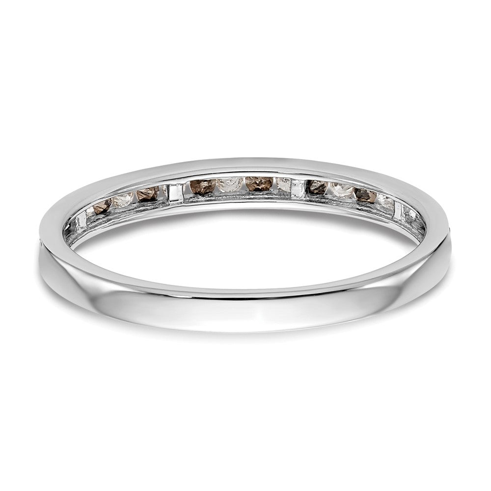 14K Weißgold Ring mit schwarzen und weißen natürlichen Diamanten