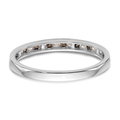 14K Weißgold Ring mit schwarzen und weißen natürlichen Diamanten