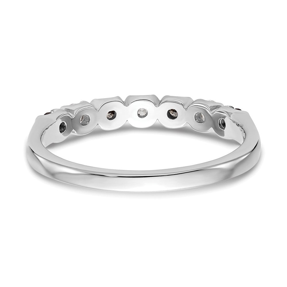 14K Weißgold Ehering mit schwarzen und weißen natürlichen Diamanten