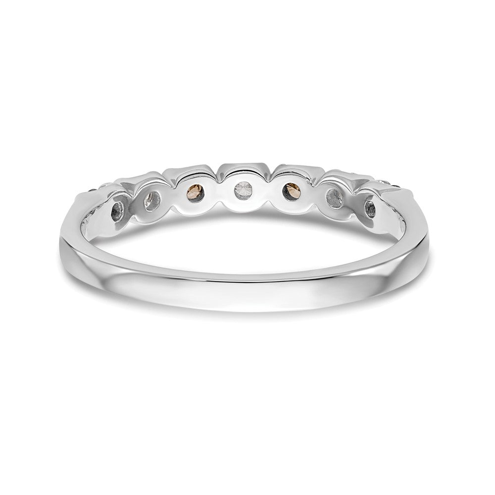 14K Weißgold Ring mit Champagner- und weißen Diamanten