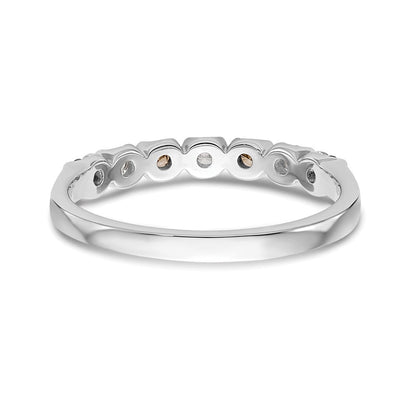 14K Weißgold Ring mit Champagner- und weißen Diamanten