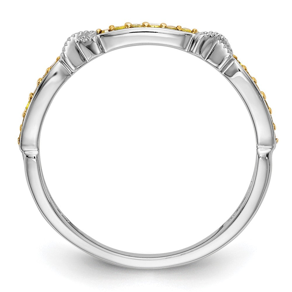 14K Weißgold Gelb Diamant Ehering Ring