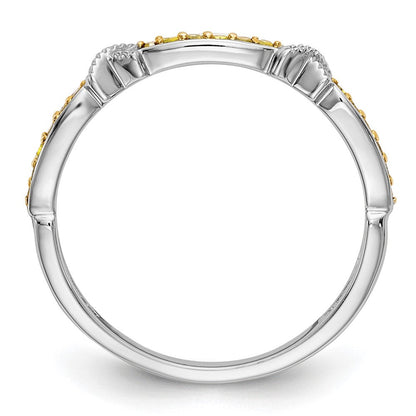 14K Weißgold Gelb Diamant Ehering Ring