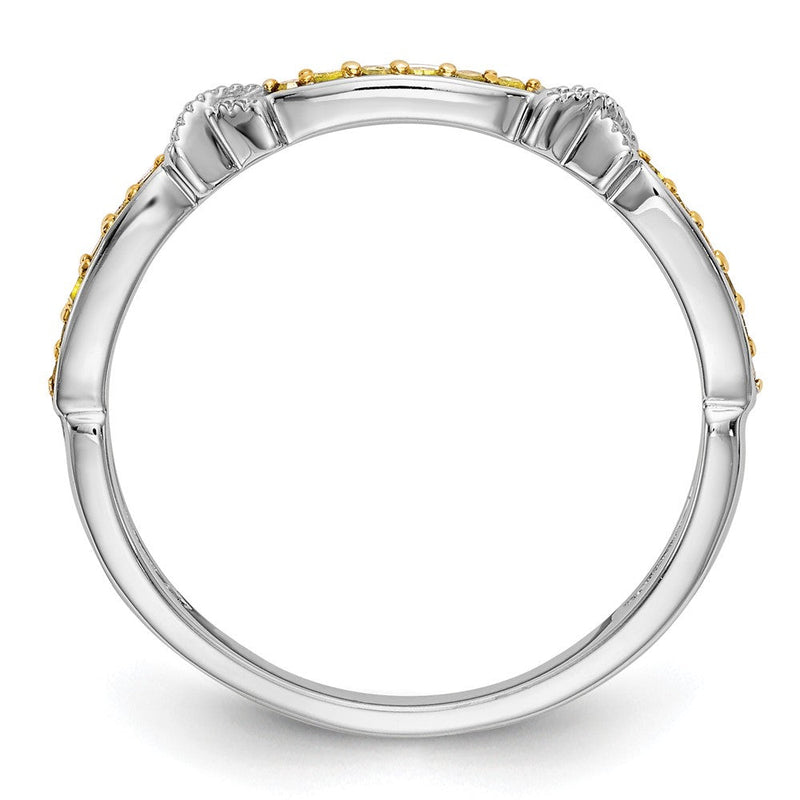 14K Weißgold Gelb Diamant Ehering Ring