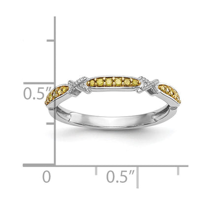 14K Weißgold Gelb Diamant Ehering Ring