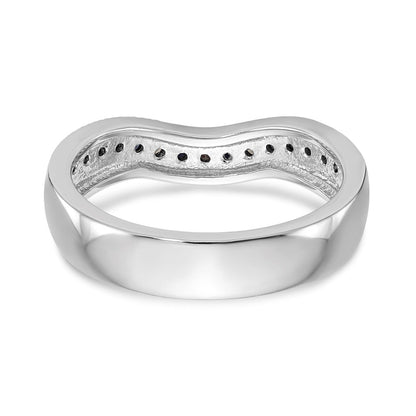 14K Weißgold Ehering mit blauen und weißen natürlichen Diamanten