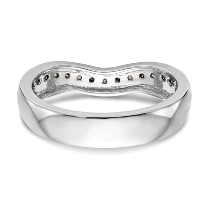14K Weißgold Ehering mit schwarzen und weißen natürlichen Diamanten
