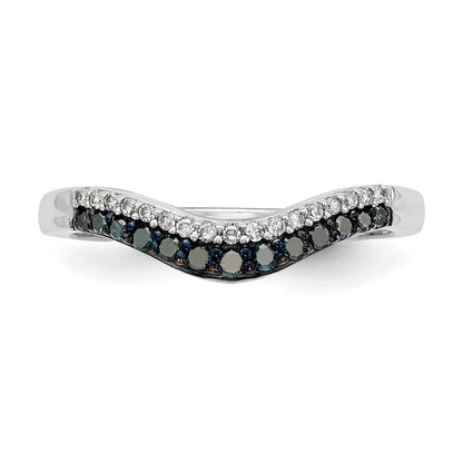 14K Weißgold Armband mit blauen und weißen natürlichen Diamanten
